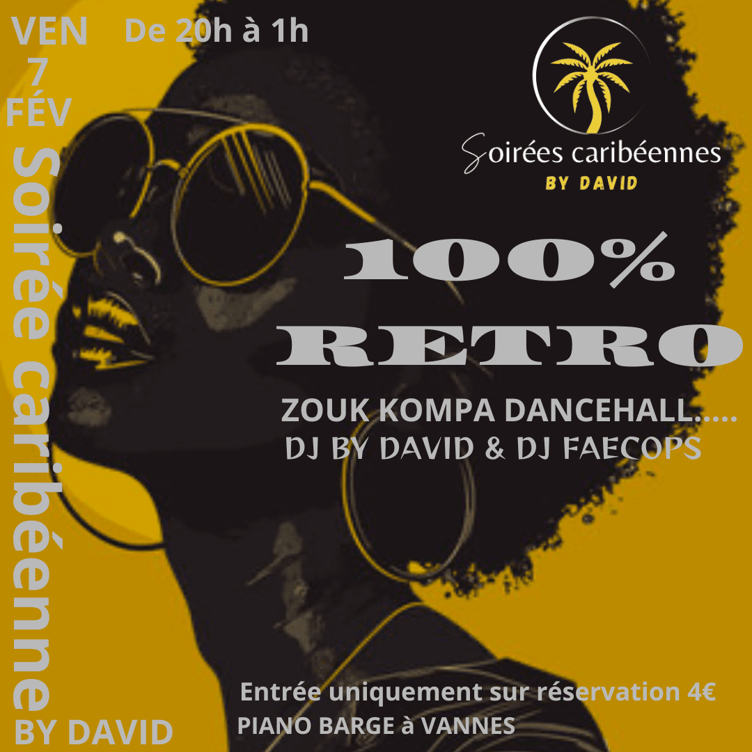 soirée caribéenne à bord d'une péniche. danse ZOUk kompa, DJ David et DJ faecops